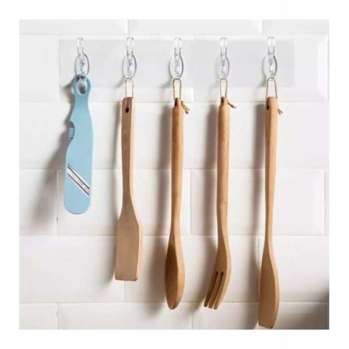 ® Çok Amaçlı Kendinden Yapışkanlı 5li Şeffaf Askı