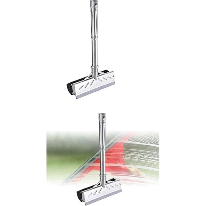 ® Çekçekli Pratik Cam Silme Aparatı Kısa - Kokulu