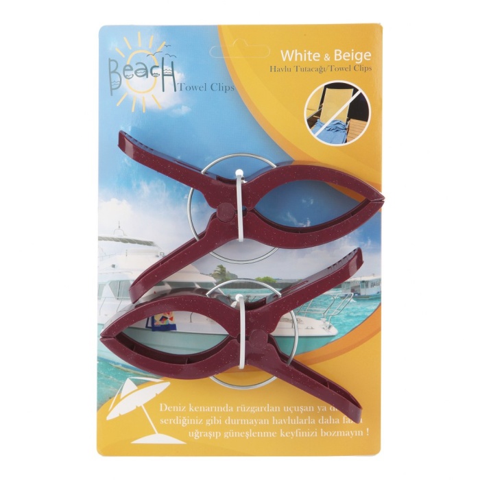 ® Plaj Havlu Mandalı - Şezlong Mandalı - Mandal XL 2 Adet