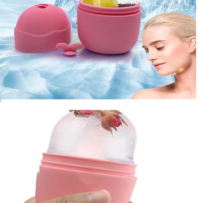 Biyomak® Silikon Buz Rulosu Buz Topu Kalıbı Yüz Buz Uygulama Masajı Cilt Bakım Kalıbı