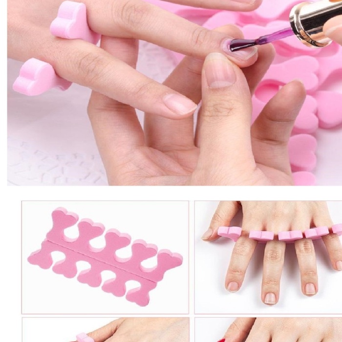 ® 5 Adet Pedikür El Ayak Parmak Ayırıcı Tırnak Boyama Yumuşak Köpük Ayak Sedye