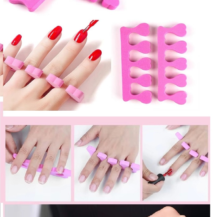 ® 5 Adet Pedikür El Ayak Parmak Ayırıcı Tırnak Boyama Yumuşak Köpük Ayak Sedye