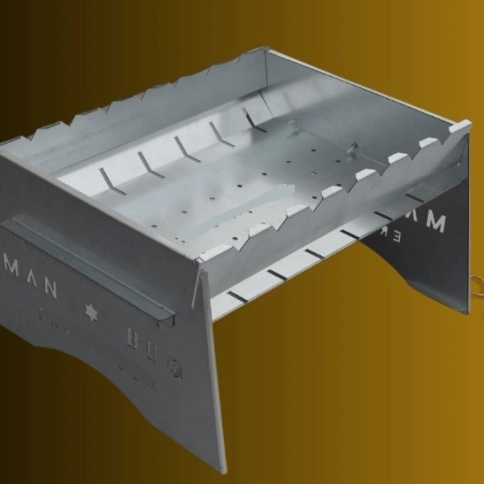 ® Katlanabilir Mangal - Portatif Katlanabilir Kamp ve Piknik Mangalı 1 MM Kalınlık