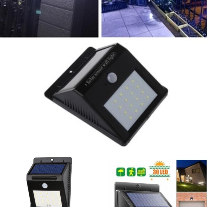 ® Sensörlü Solar Duvar Lambası 20 Ledli