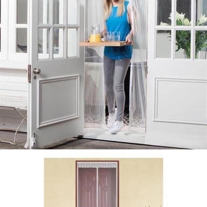 ® Pratik Manyetik Mıknatıslı Beyaz Kapı Pencere Sinekliği Tülü 90 x 210 cm