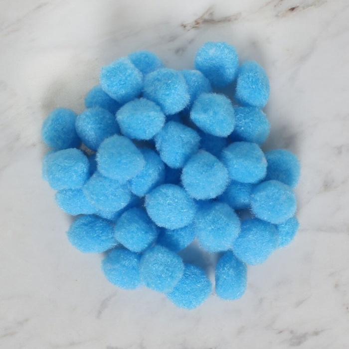 ® LOREN CRAFTS 2 CM 100 ADET MAVİ PONPON