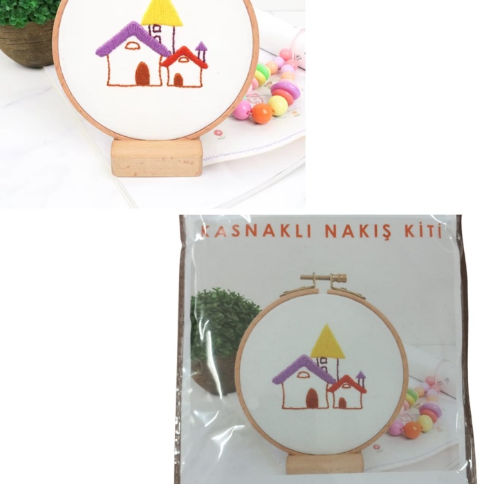 Biyomak® Nakış Kitleri Kasnaklı 8.6 X 6 cm Ev