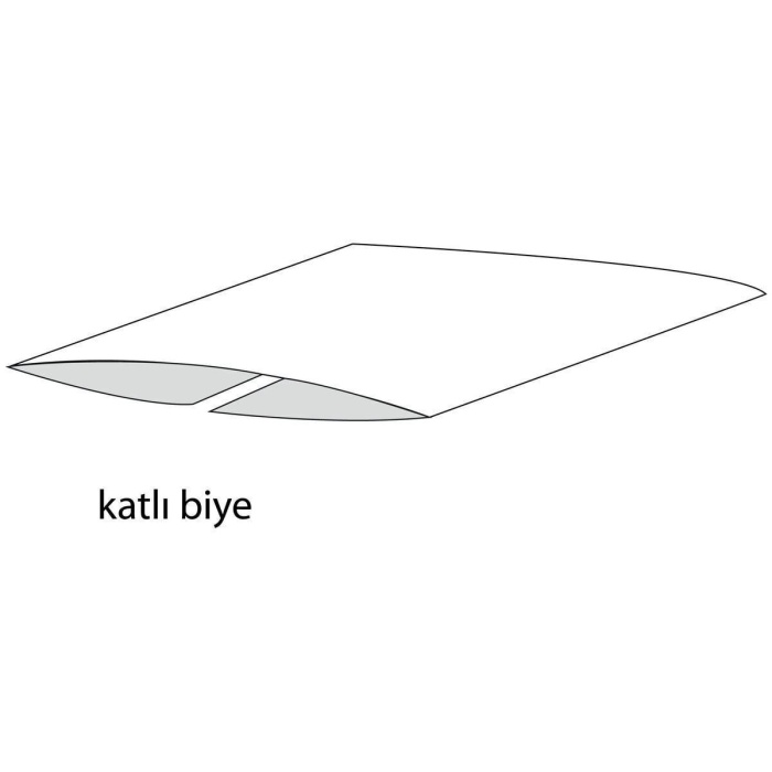 Biyomak® Biye Deri Katlı 751 Siyah 2 cm 25 Metre %100 Polyester