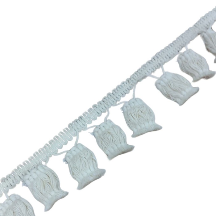 Biyomak® Ponpon Püskül Pamuk en 5 cm Krem 5 Metre