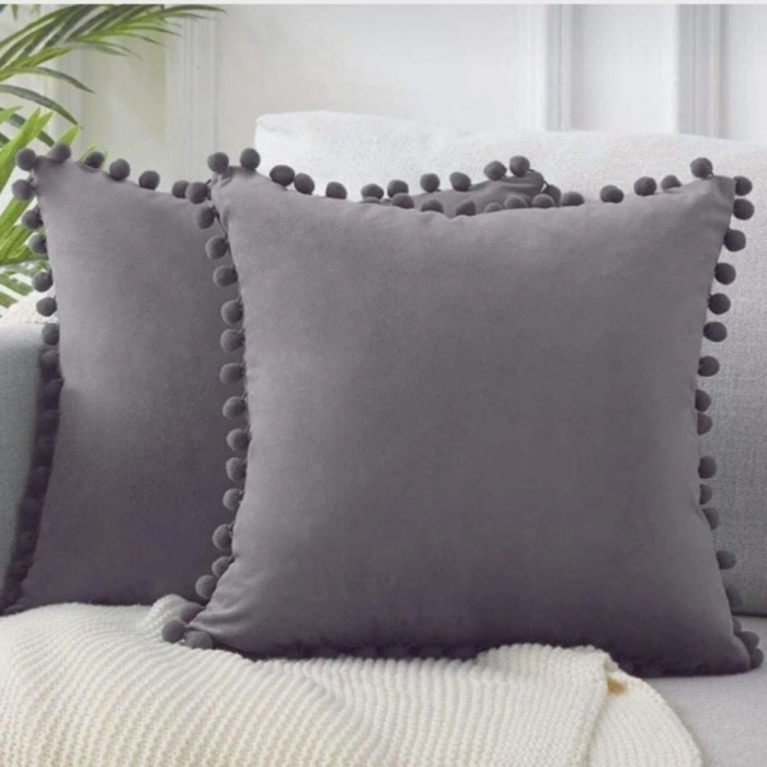 Biyomak® 2li ponponlu kırlent kılıf seti 40 x 40