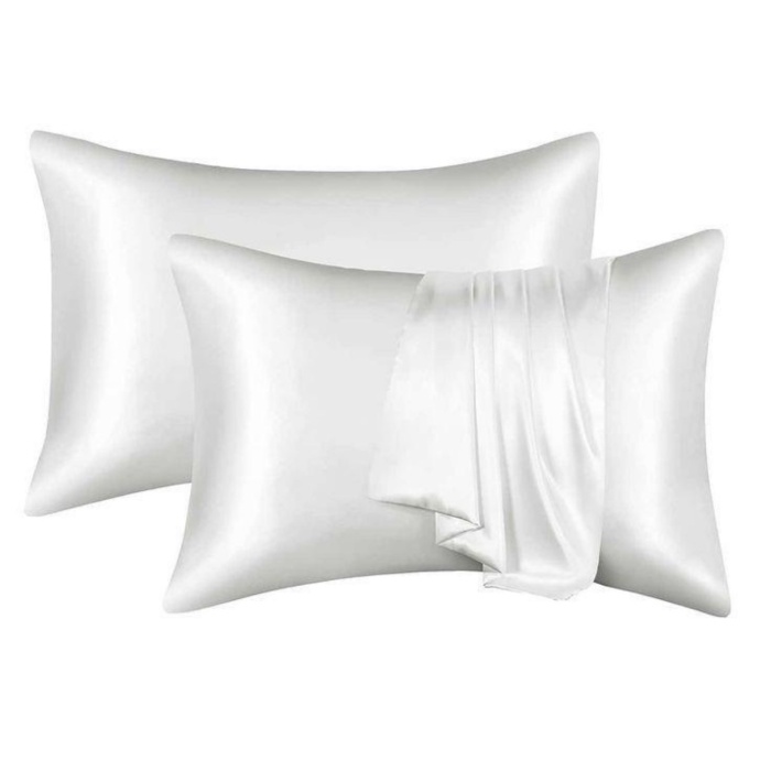 Biyomak® Antibakteriyel Terletmeyen İpek Saten Yastık Kılıfı 2li 50x70 Beyaz