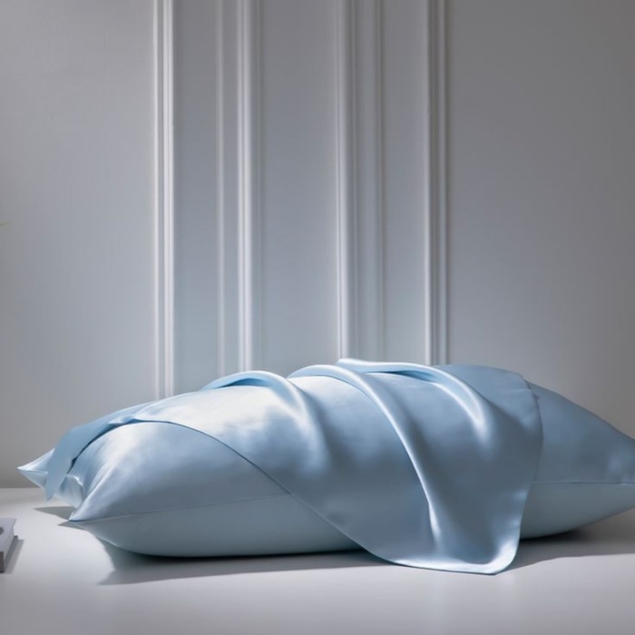 Biyomak® Antibakteriyel Terletmeyen İpek Saten Yastık Kılıfı 2li 50x70 Mavi