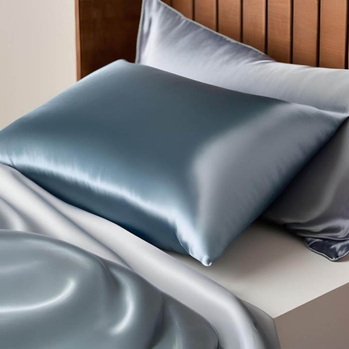 Biyomak® Antibakteriyel Terletmeyen İpek Saten Yastık Kılıfı 2li 50x70 Mavi