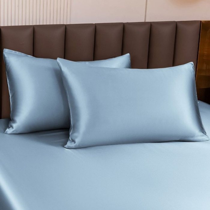 Biyomak® Antibakteriyel Terletmeyen İpek Saten Yastık Kılıfı 2li 50x70 Mavi