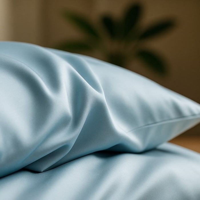 Biyomak® Antibakteriyel Terletmeyen İpek Saten Yastık Kılıfı 2li 50x70 Mavi