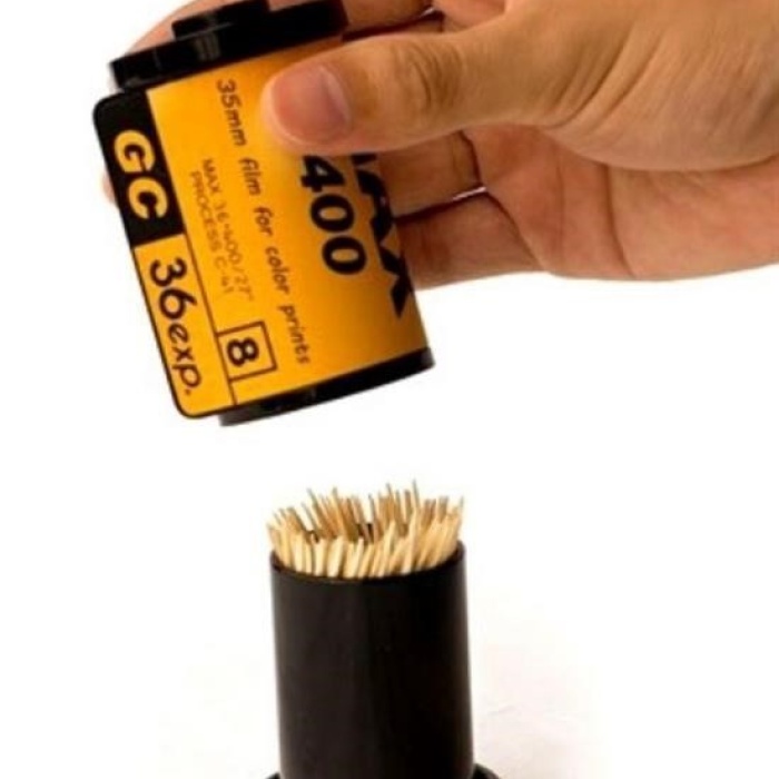 ® Dörtgen Fotoğraf Filmi Şeklinde Kürdanlık Kürdan Tutucu Kutu