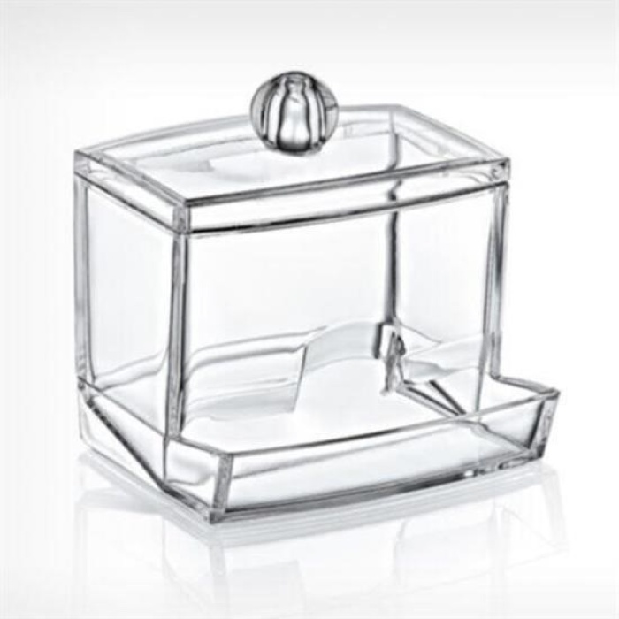 Biyomak®  Şeffaf Kapaklı Kulak Temizleme Çubuğu Organizatörü Saklama Kutusu