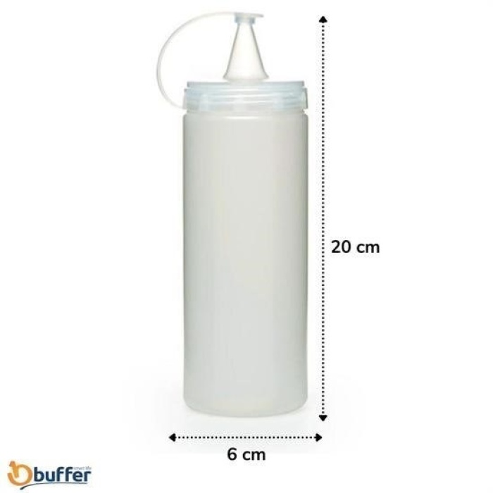 ®  Şeffaf Kapaklı Sızdırmaz Yağlık Sosluk Şişesi Plastik Yağdanlık 400 ml AP-9028
