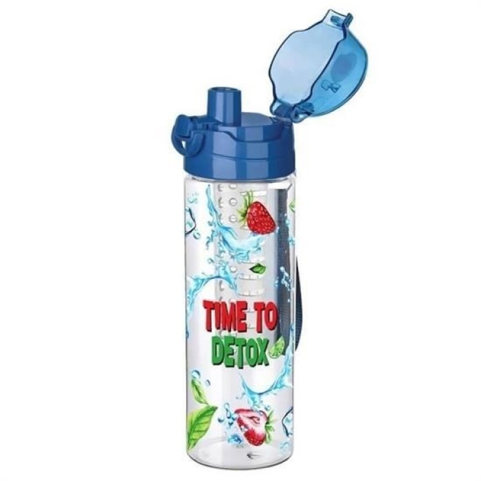 Biyomak®  Tutma Saplı Kilitli Kendiliğinden Süzgeçli Kolay Taşınabilir Detoks Sporcu Diyet Matarası