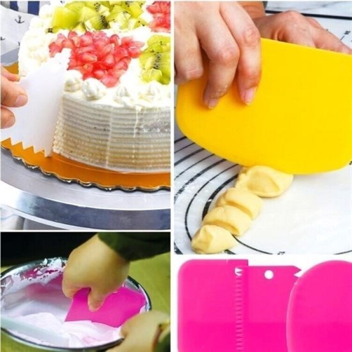 ®  Pasta Hamur Şekillendirici Spatula Kesici Kazıyıcı Dekoratör Set
