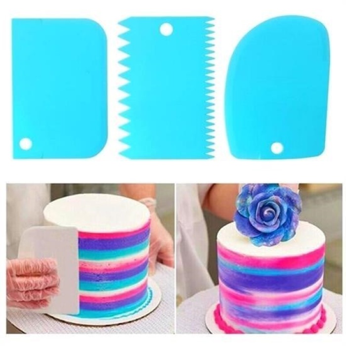 ®  Pasta Hamur Şekillendirici Spatula Kesici Kazıyıcı Dekoratör Set