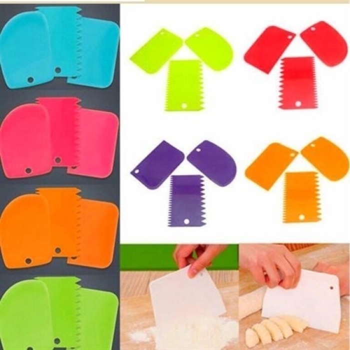 ®  Pasta Hamur Şekillendirici Spatula Kesici Kazıyıcı Dekoratör Set