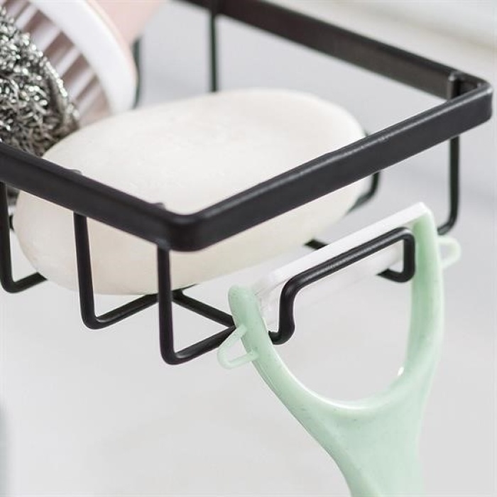 Biyomak®  Paslanmaz Çelik Mutfak Banyo Musluğuna Sabitlenebilir Sabunluk