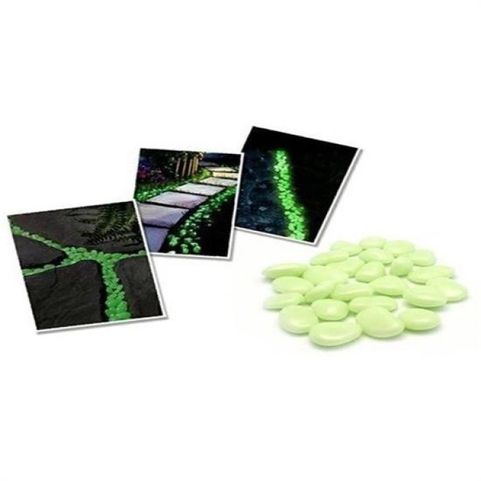 Biyomak®  Gece Karanlıkta Işık Vererek Parlayan Dekoratif Çakıl Taşları