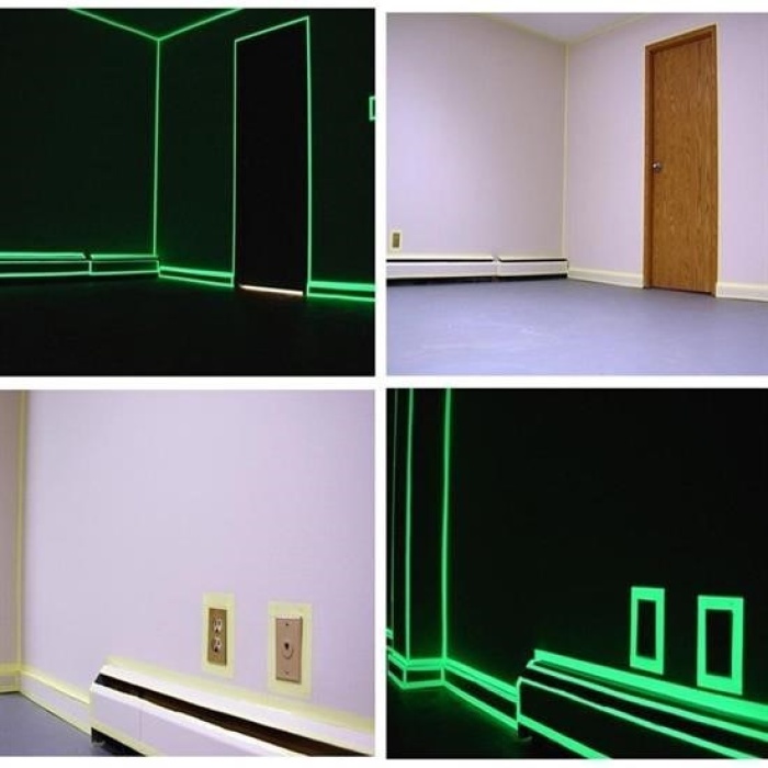 Biyomak®  Karanlıkta Işık Veren  Yansıyan 4 Metre Fosforlu Yeşil Şerit Bant