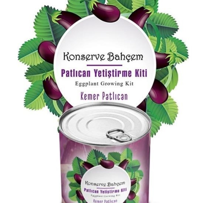 Biyomak®  Konserve Bahçem Evde Konservede  Kemer PatlıcanYetiştirme Kiti