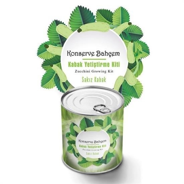 Biyomak®  Konserve Bahçem Evde Konservede Sakız Kabak Yetiştirme Kiti