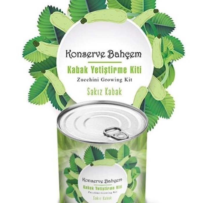 Biyomak®  Konserve Bahçem Evde Konservede Sakız Kabak Yetiştirme Kiti