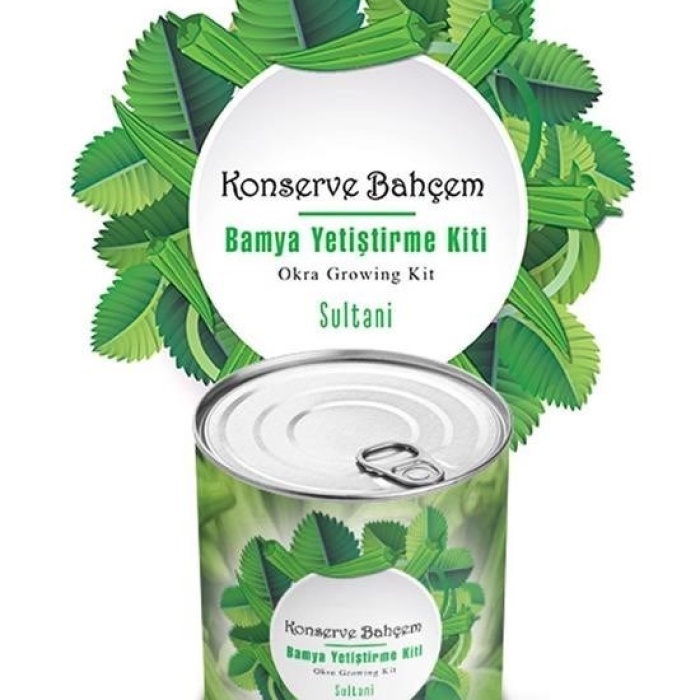 Biyomak®  Konserve Bahçem Evde Konservede Sultani Bamya Yetiştirme Kiti