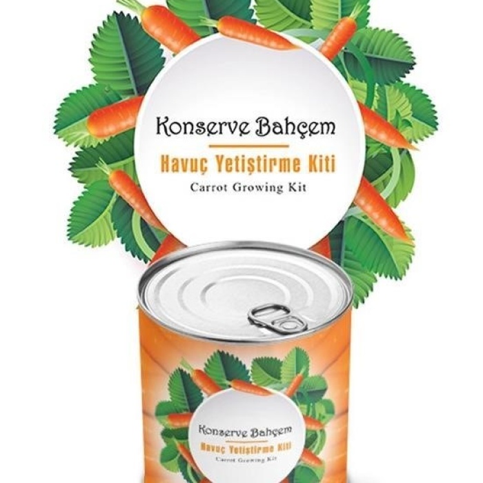 Biyomak®  Konserve Bahçem Evde Konservede Havuç Yetiştirme Büyütme Kiti