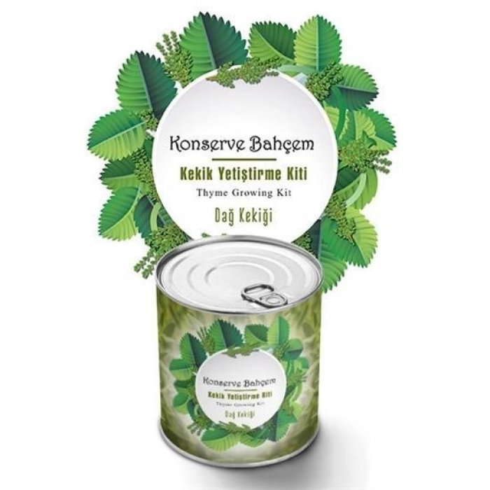 Biyomak®  Konserve Bahçem Evde Konservede Kekik Dağ Kekiği Yetiştirme Kiti