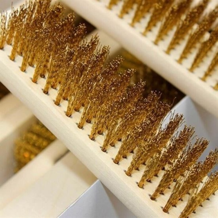 ®  Metal Telli Fırça Ahşap Saplı Pas Kir Sökme Temizleme Fırçası