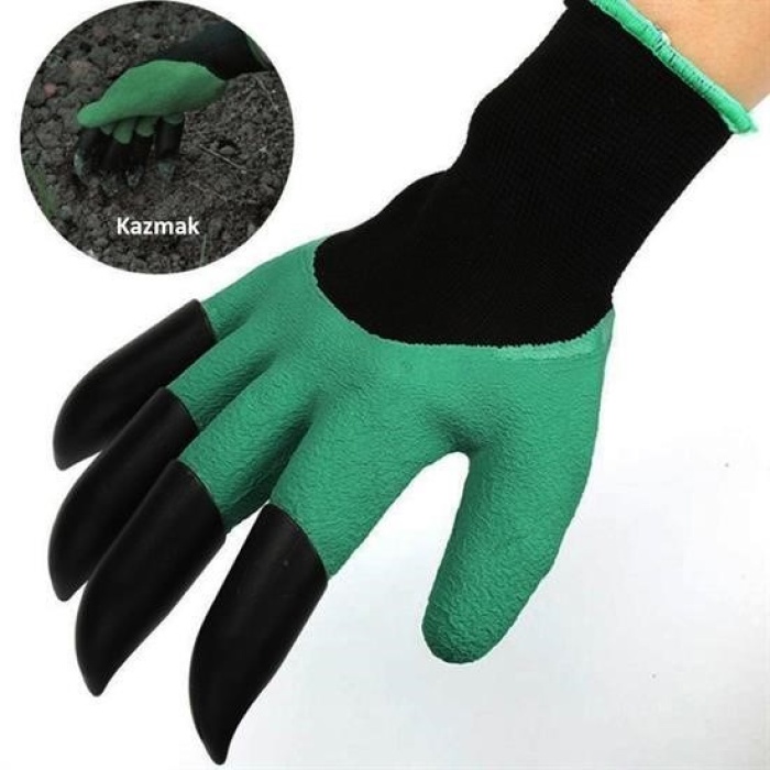 ®  Toprak Kazma Ekme Çapalama İçin Korumalı Bahçe Bahçivan Eldiveni