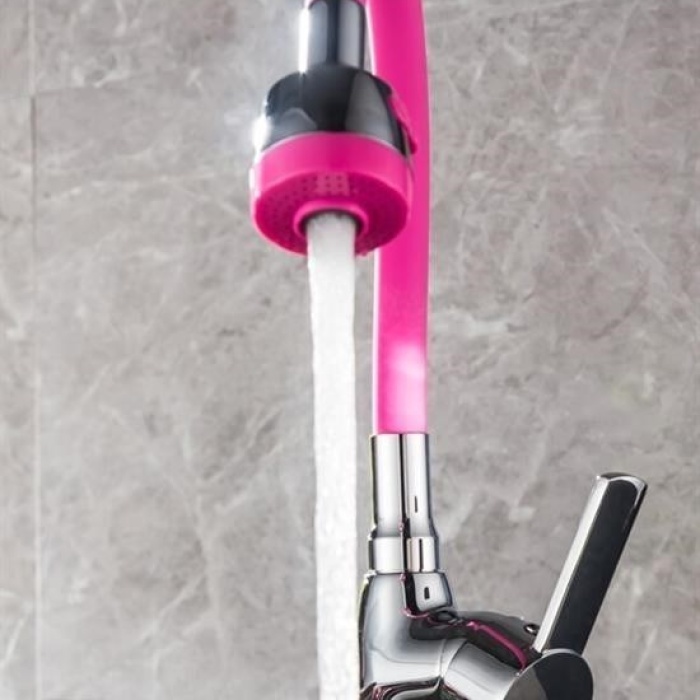 ®  Oynar Başlıklı Tasarruflu Kubar Musluk Borusu ve Başlığı  Pembe