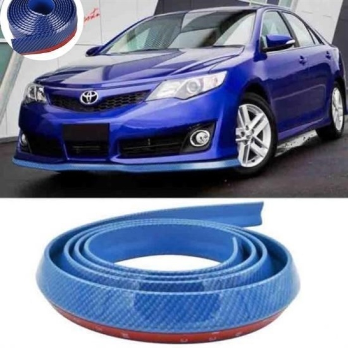Biyomak®  Mavi 2,5 Metre Araba Oto Ön Tampon Koruyucu Kauçuk Pratik Tampon Şerit Bant Döşeme Kiti