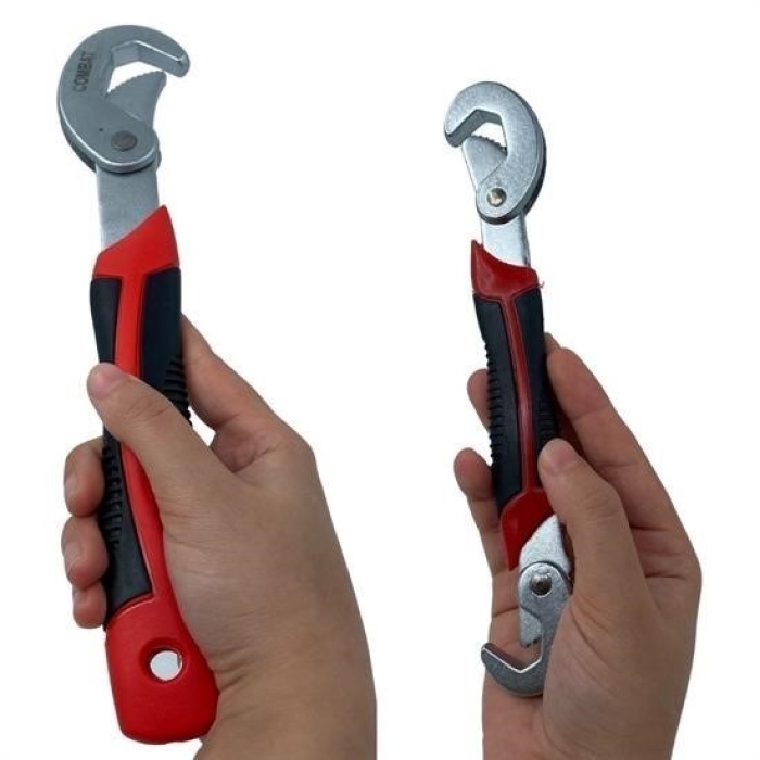 Biyomak®  Çok Fonksiyonlu Ergonomik  Ayarlanabilir Büyük Küçük Akıllı Pense Anahtar 2li Set