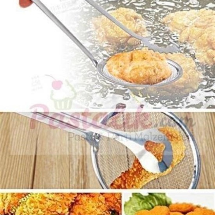 ®  Çok Amaçlı Süzgeçli Paslanmaz Metal Haşlama Ve Kızartma Maşası