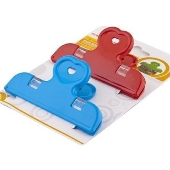®  2li Pratik Torba Paket Ve Poşet Kapatıcı Kilitli Klips Mandal
