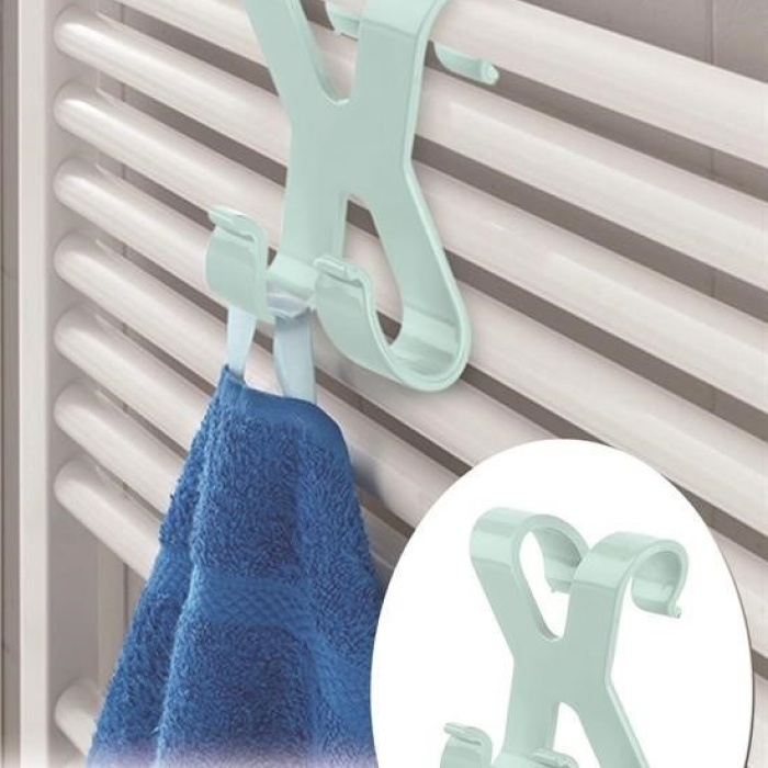 Biyomak®  Mutfak Banyo Dolap Kapağına Takılan Meta Havlu Askılığı Aparatı