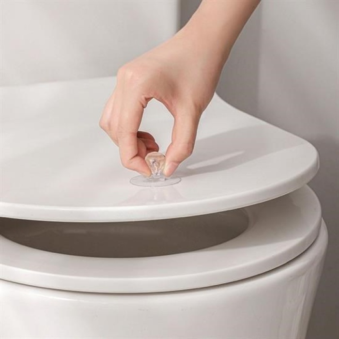 Biyomak®  2 Adet Kristal Kendiliğinden Güçlü Yapışkanlı Kulp Askısı Tutma Kolu