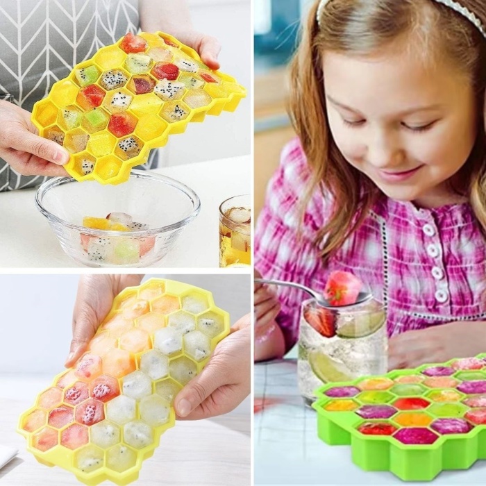 Biyomak®  37 Bölmeli Slikon Petek Şeklinde Buz Kalıbı