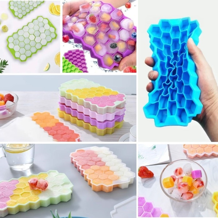 Biyomak®  37 Bölmeli Slikon Petek Şeklinde Buz Kalıbı