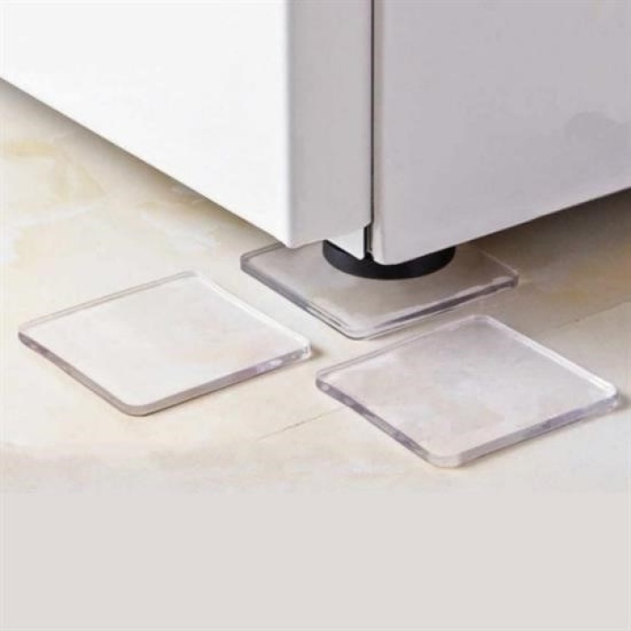 Biyomak®  4 Adet Silikon Şeffaf Koltuk Mobilya Masa Beyaz Eşya Yazıcı Koruyucu Kaydırmaz  Dayanıklı Pe