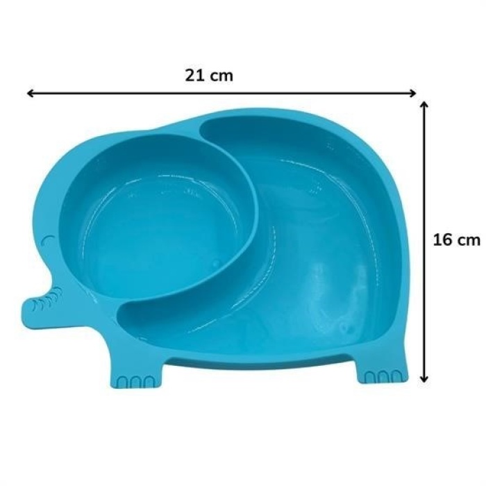 ®  Bebek ve Çocuk için Sevimli Fil Model Desenli Yemek Bebek Mama Kabı Bölmeli Tabak