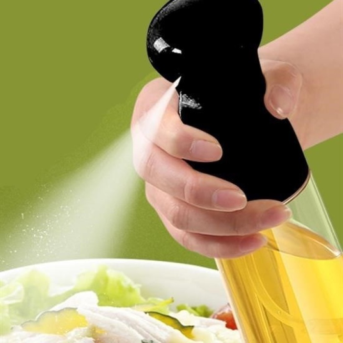 ®   Çok Amaçlı Cam Şişe Püskürtmeli Dağıtıcı Yağdanlık Limonluk Sirke Sosluk Spreyi Siyah