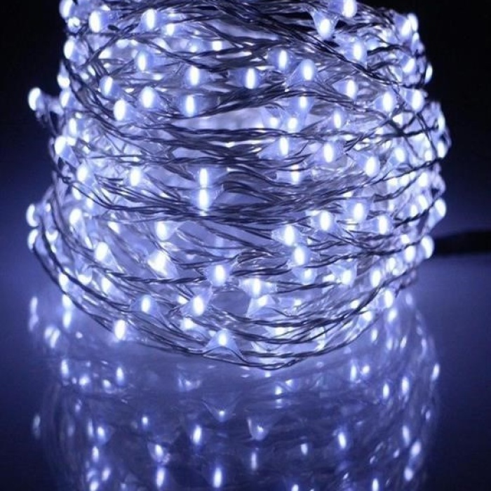 Biyomak®  Pilli 5 metre Dekoratif Peri Led Beyaz Aydınlatma Süsleme Lambası